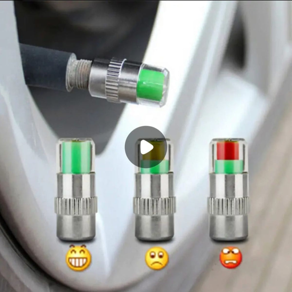 4 Tapa Válvula Indicador De Presión De Neumáticos Autos - Isopartes