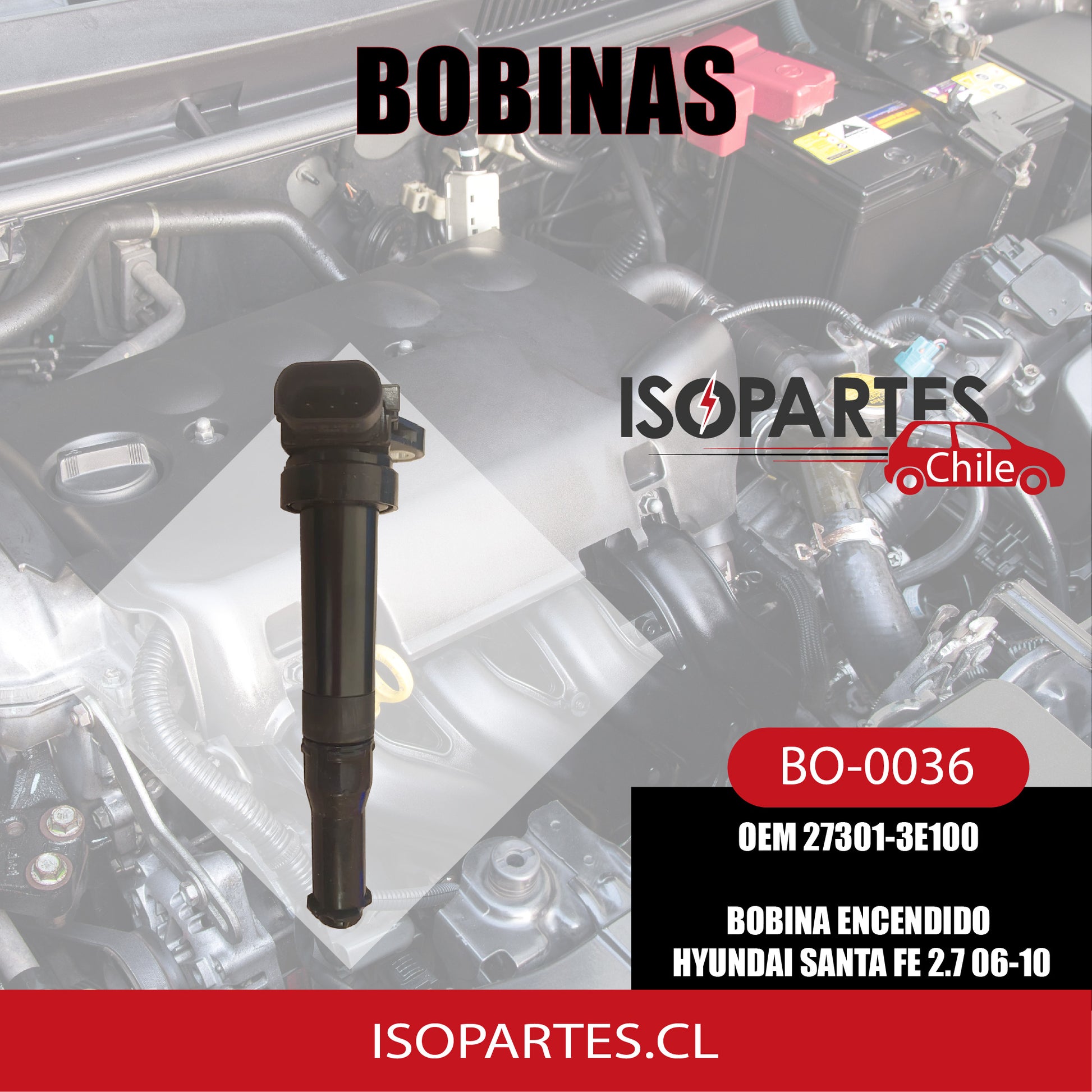 Bobina De Encendido Santa Fe 2.7 06-10 Hyundai