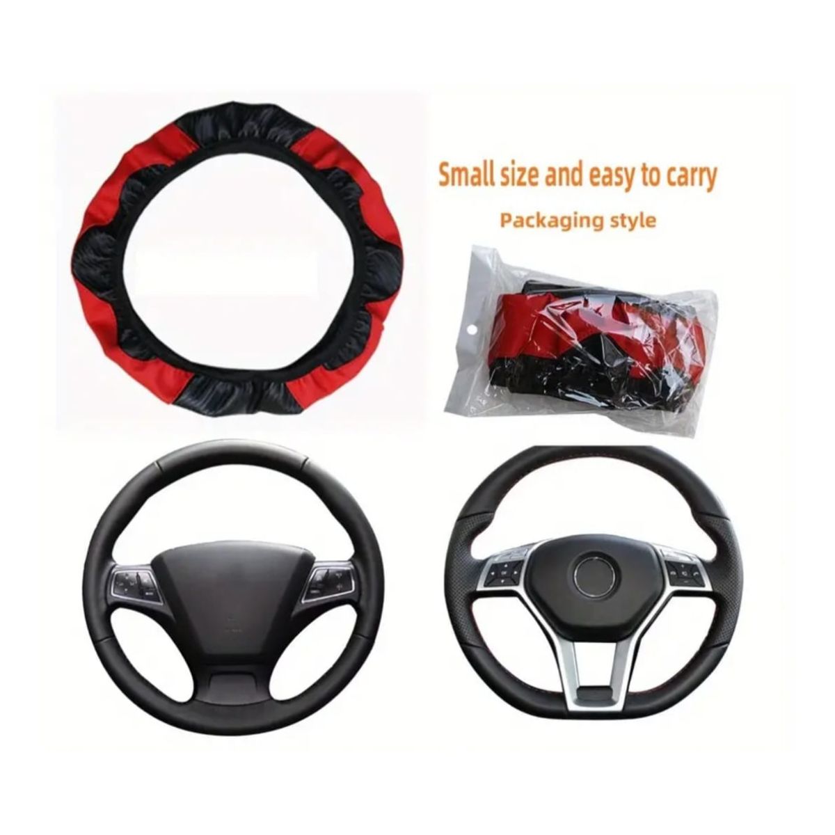 Breathable Non-Slip Synthetic Leather Steering Wheel Cover
