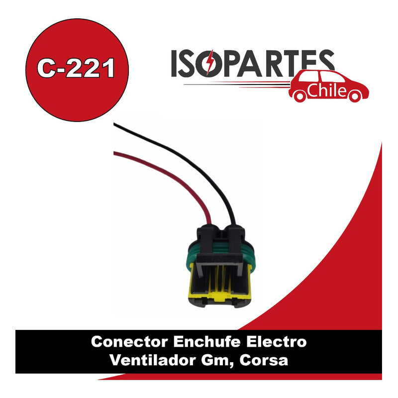 Conector Enchufe Electroventilador Gm Chevrolet Corsa, Fiat Palio, Ford Fiesta, Volkswagen Saveiro, Voyage