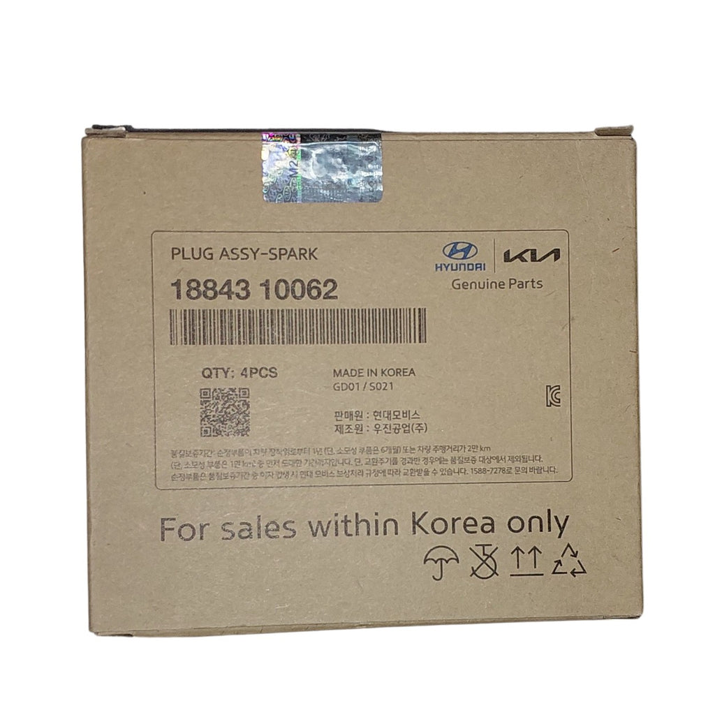 4 kit 18843-10062 Hyundai Originales Juego bujías Kia