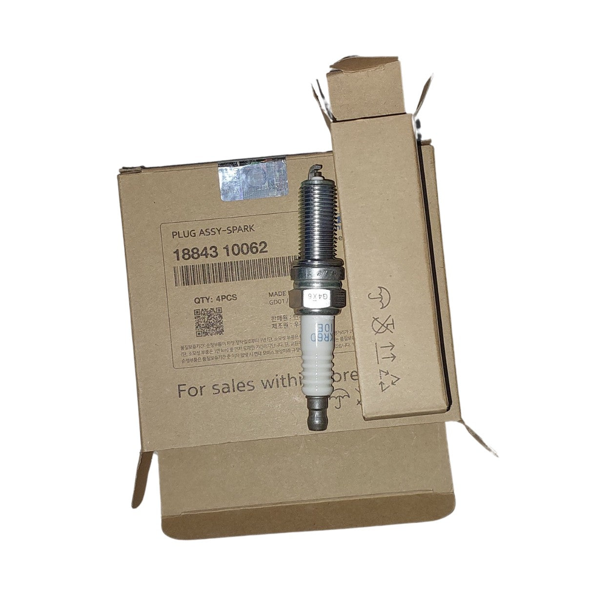 4 kit 18843-10062 Hyundai Originales Juego bujías Kia