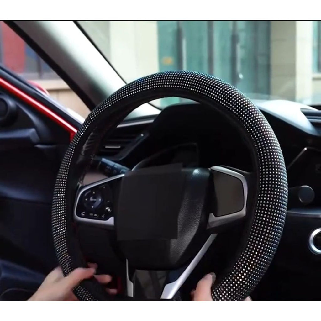 Funda de Volante de Coche de Lujo con Brillo.