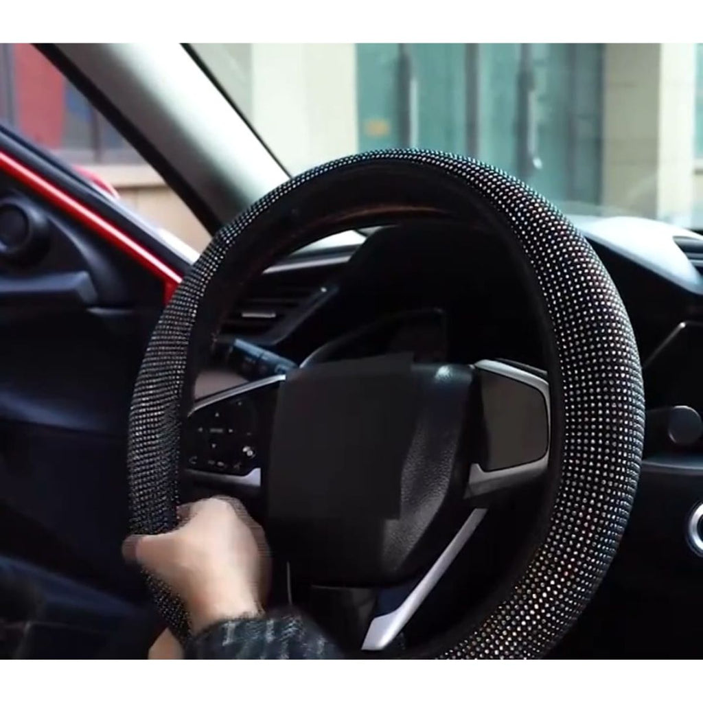 Funda de Volante de Coche de Lujo con Brillo.