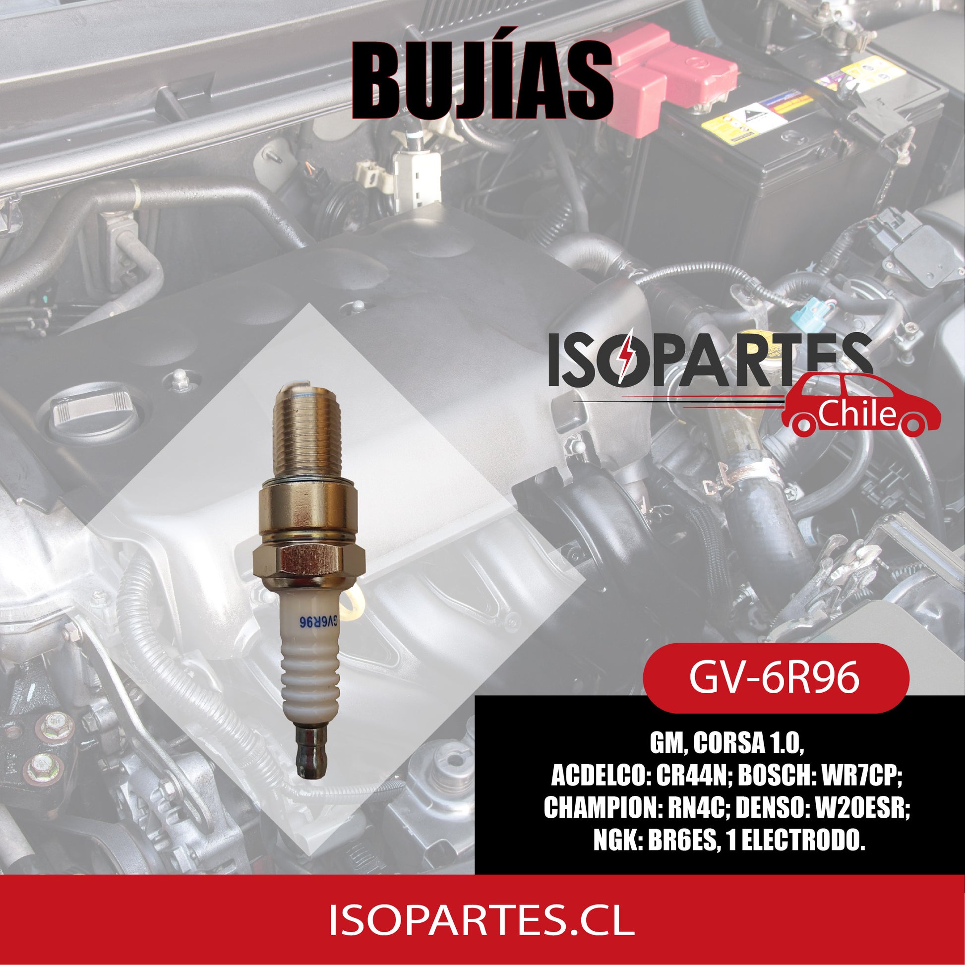 Kit 4x Bujías Gm Chevrolet Corsa 1.0 Gauss.