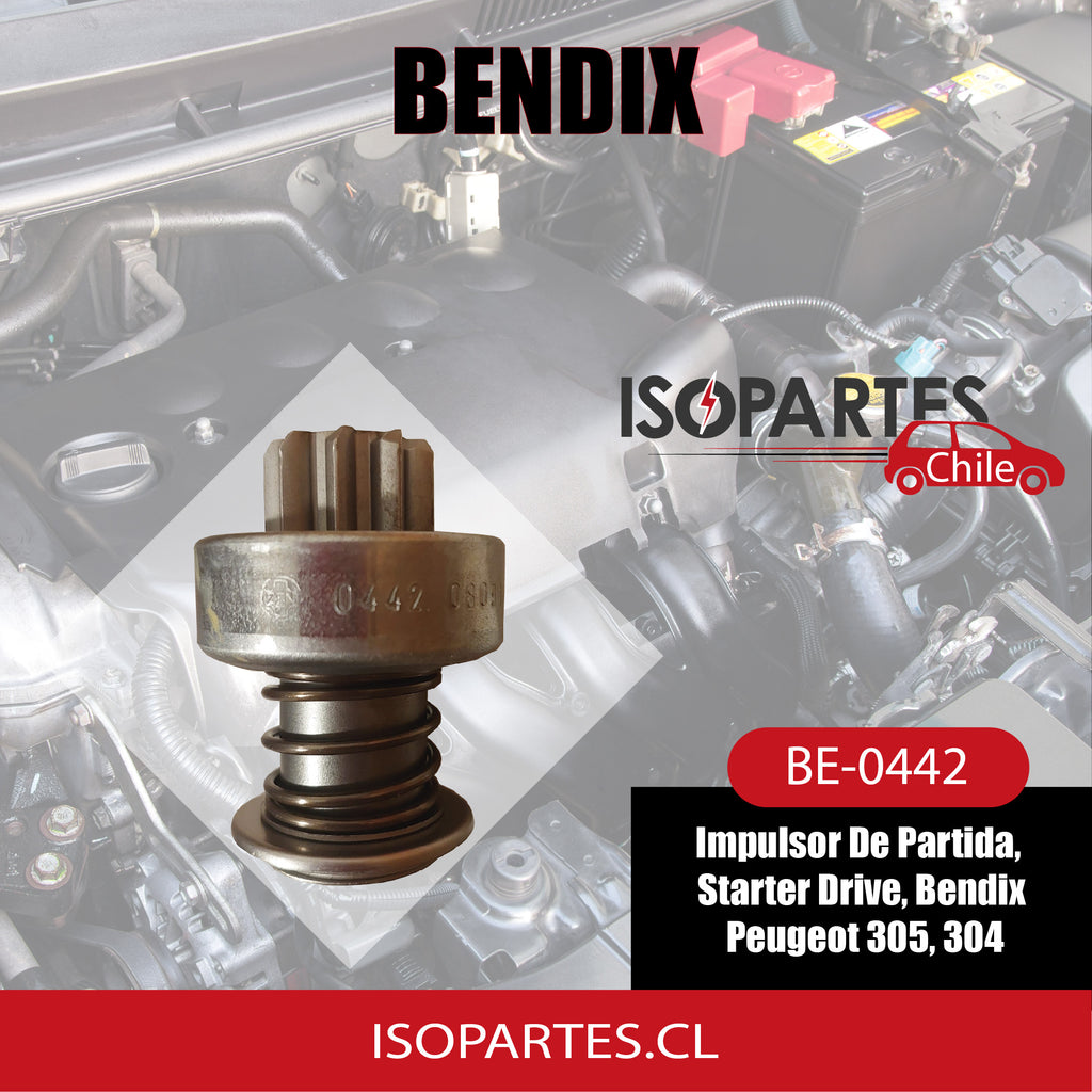 Impulsor de Partida, Starter Drive, Bendix PEUGEOT 305, 304 - Isopartes