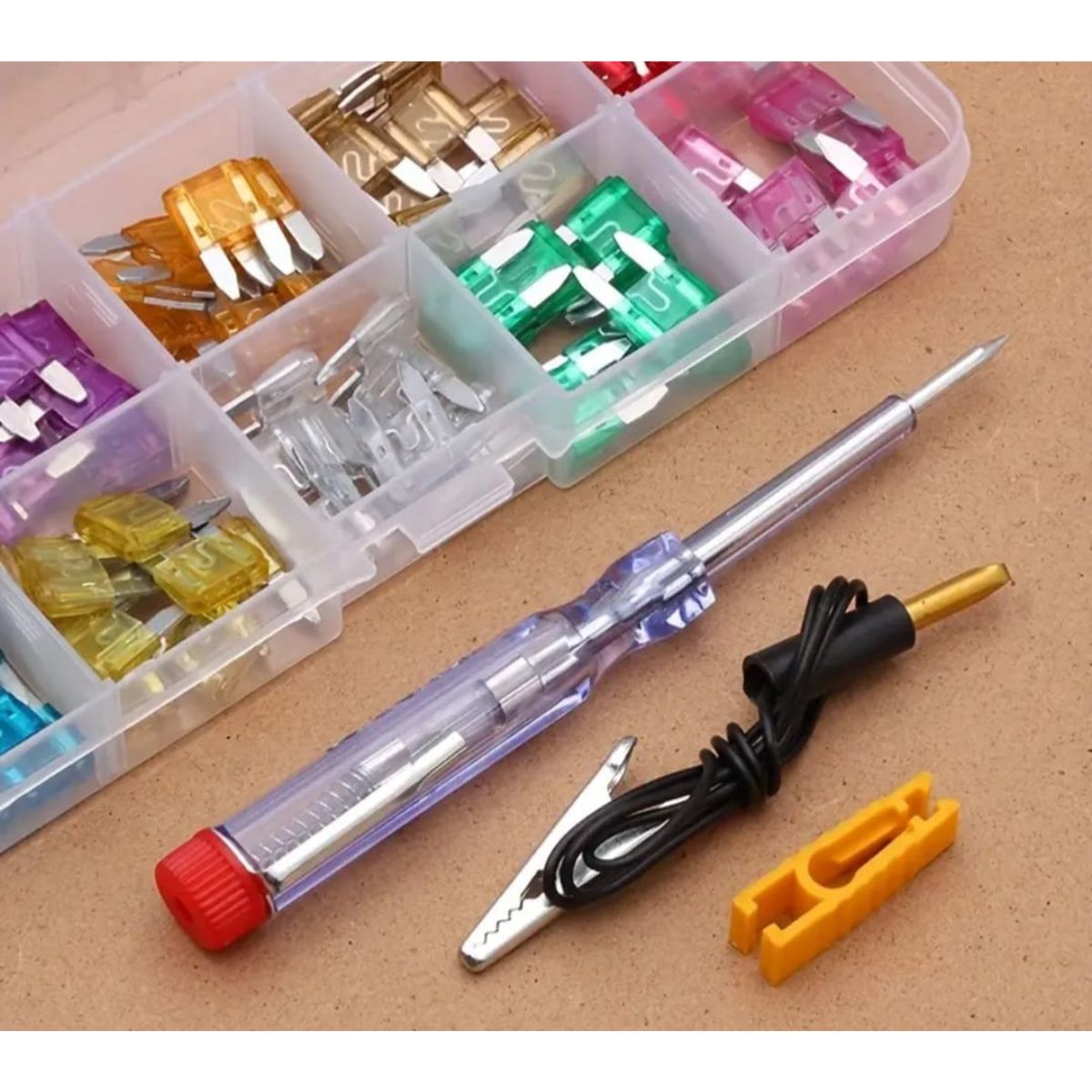 Standard Electrical Fuse Assortment Kit 100 Count Car Safety, Use for Small Size Cars.