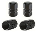 Kit 4 Tapa Válvula Autos, Motos Neumático Aluminio Hexagonal - Isopartes