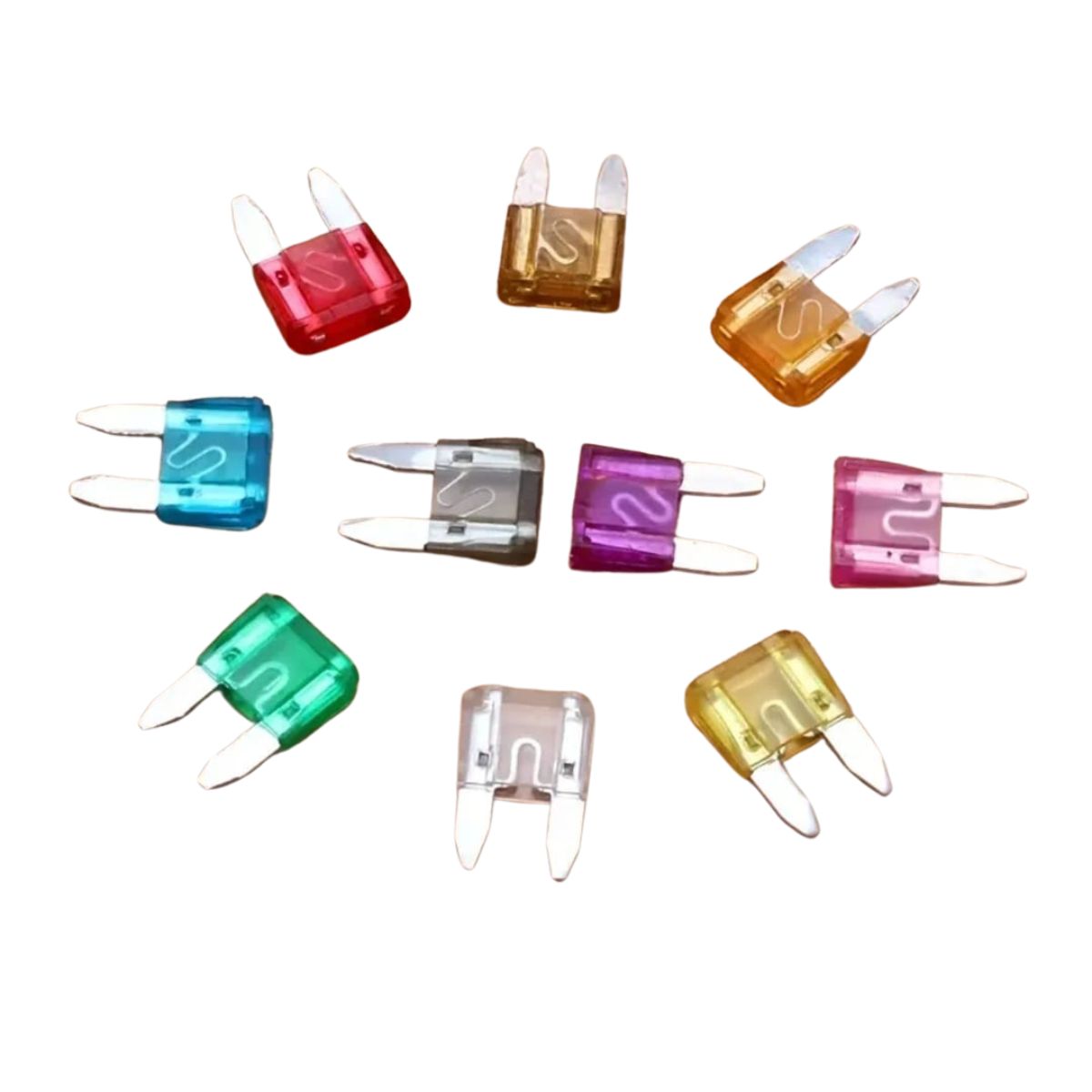Kit De Surtido Estándar De Fusibles Eléctricos 100 Unidades Seguridad Para Automóvil, Uso Para Coche De Tamaño Pequeño. - Isopartes