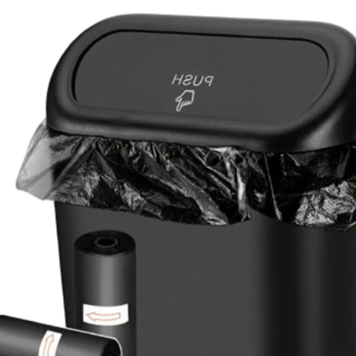 Mini Car Trash Can with Leakproof Lid, Organizes and Stores