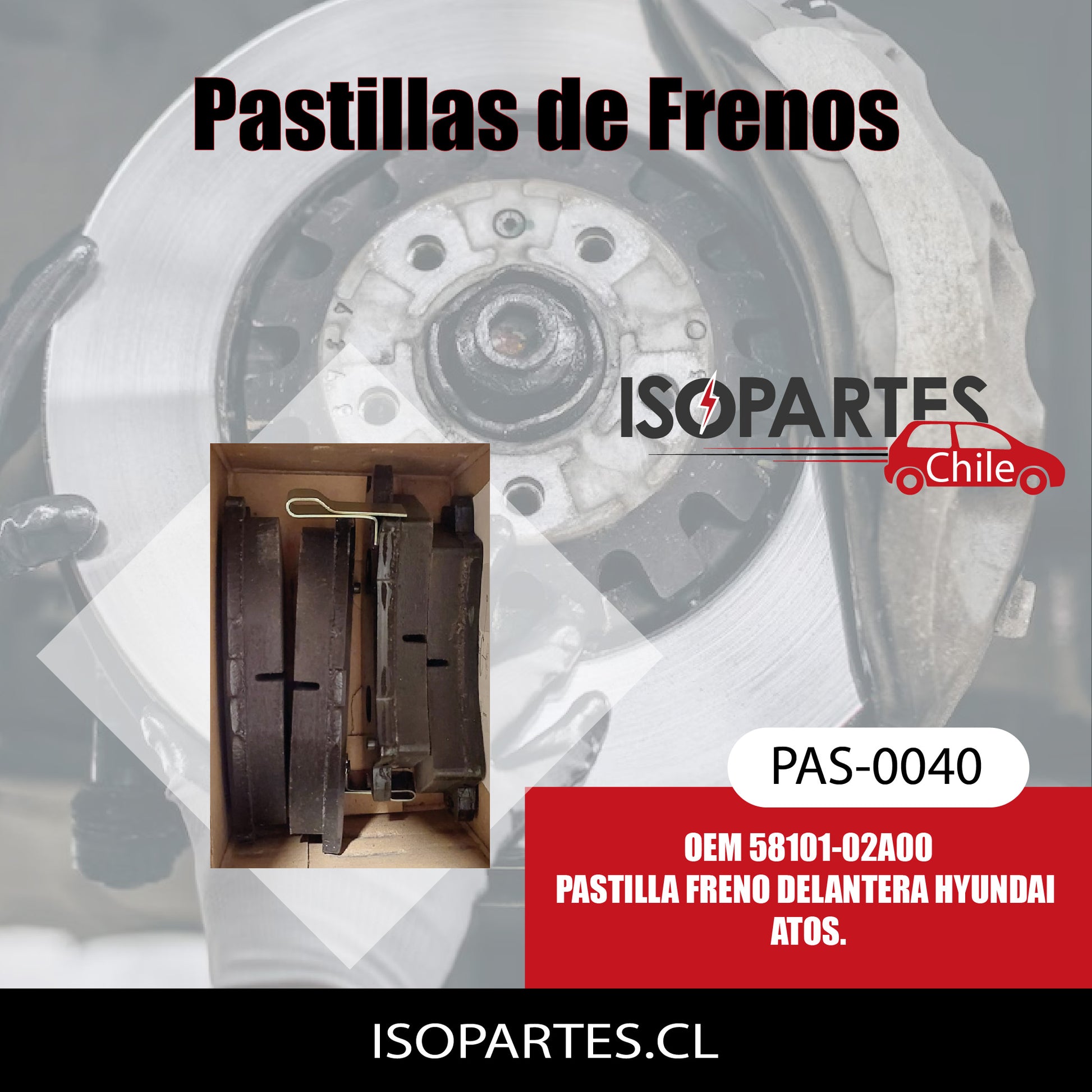 Front Brake Pad Atos 97-01 Koreana Eco