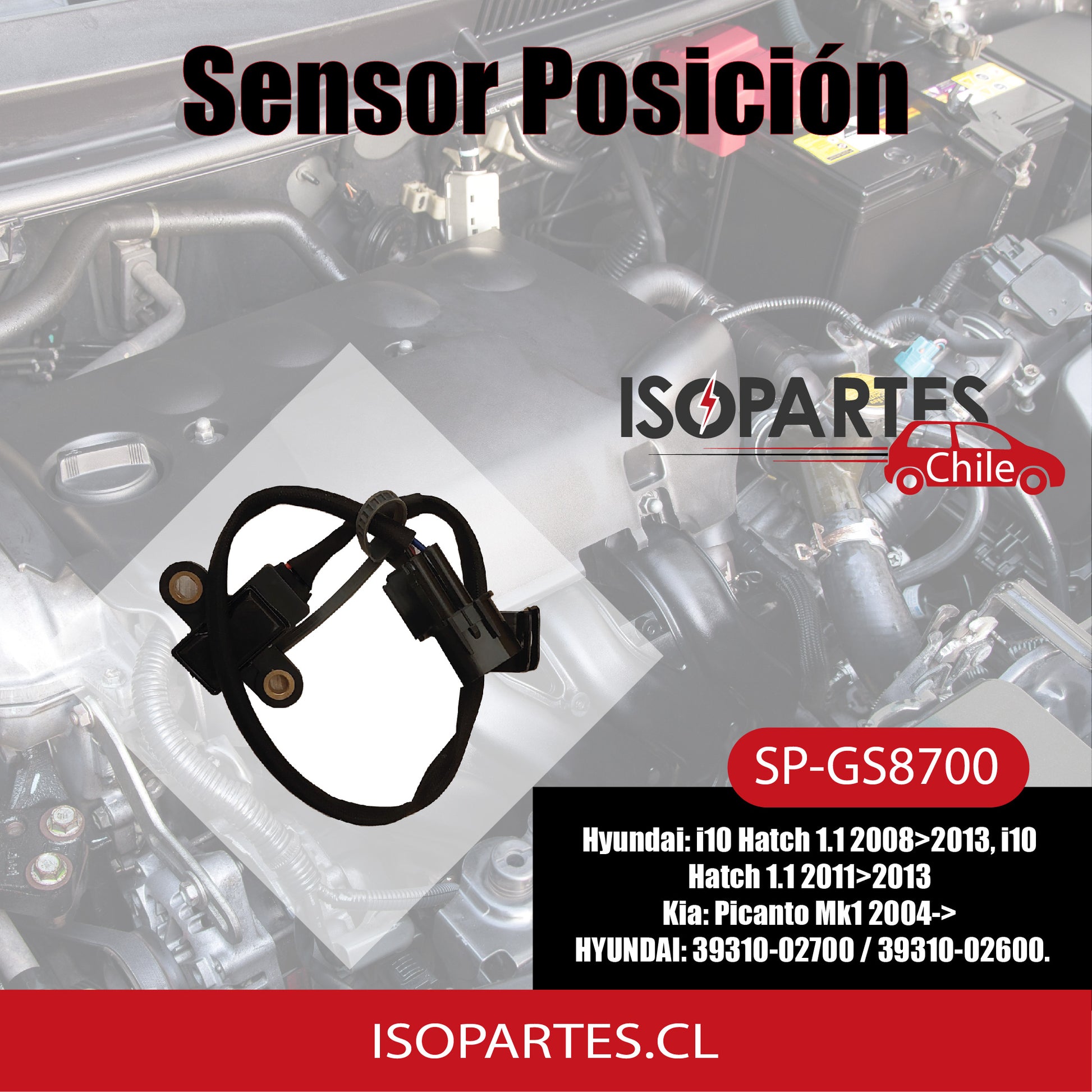 Sensor De Posición De Árbol De Levas Hyundai I10 Hatch, Atos
