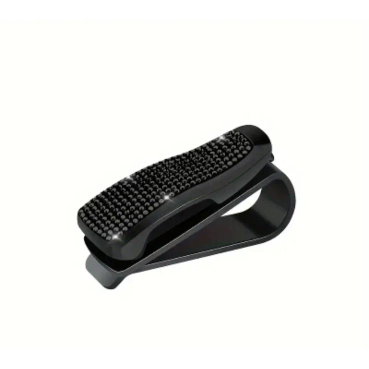 Fashion Car Visor Glasses Holder with Rhinestones and Ticket Clip - Car Interior Accessory.