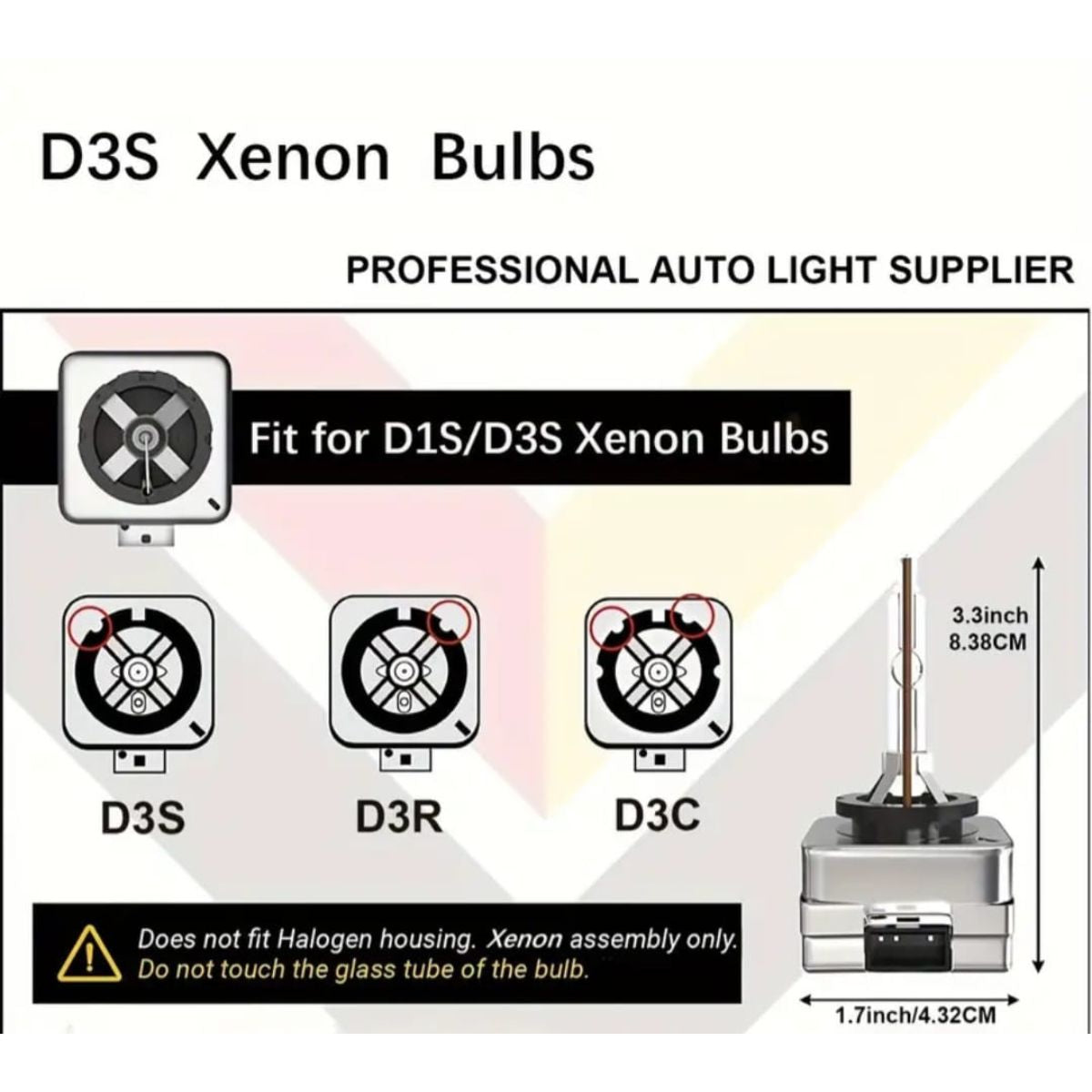 Ampolletas de faros D1S HID, blanco frío de 6000K